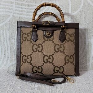 Gucci Diana GM  Brown Bamboo Handle Tote Bag